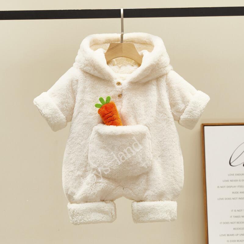 ウサギ 着ぐるみ[年賀状 干支 着ぐるみ 癸卯]ベビー うさぎ 着ぐるみ もこもこ キッズ 赤ちゃん rabbit ベビー服 子供 厚手 冬服 防寒 あったか bunny 着ぐるみ クリスマス 出産祝い　ハロウィン衣装　パーティー衣装 66-100cm おまけ付き