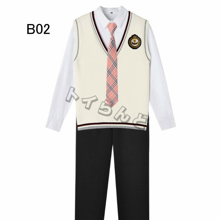 スクールベスト 学生服 ベスト制服 男子 通学用 Vネック 高校生 中学生 小学生 男子 メンズ 男の子 ジュニア制服 ニット 男子高校生 DK制服 5点セット 上下セット 発表会 コスプレ コスチューム 衣装 仮装 文化祭 ズボン ネクタイ なんちゃって制服