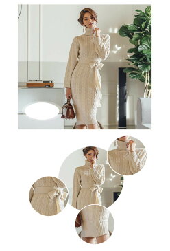 ニットワンピ レディース タートルネック ロング丈 ニットワンピース カシュクール タートルニット 長袖 きれいめ 秋冬 ワンピース レディースワンピース ロング丈 ゆったり 厚手 ひざ下丈 ミモレ丈 大人 秋 冬