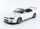 AUTOart 1/18 ニッサン スカイライン GT-R (R34) Vスペック II ホワイトパール オートアート