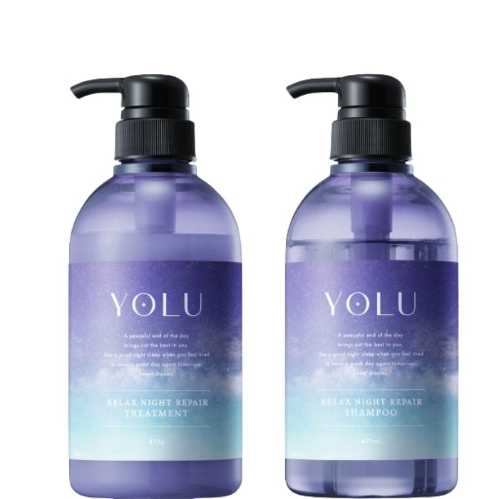 YOLU リラックスナイト【シャンプー＆トリートメントセット】容量475ml+475g ヘアケア ダ