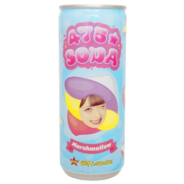 475☆SODA【マシュマロ味】しなこちゃん 缶ジュース コラボ商品 SNS映え ゆめかわ 原宿系 可愛い 炭酸飲料 ギフト プレゼント