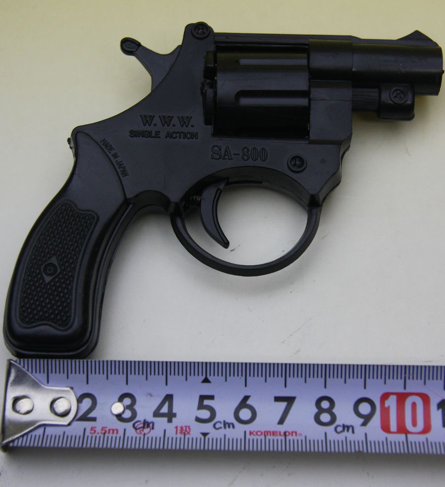 【駄菓子屋玩具】駄菓子屋ピストル　W.W.W SA-800 8-SHOTS REVOLVER (玉3袋付） 2