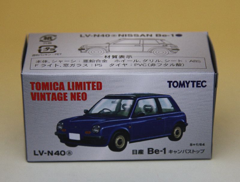 トミカリミテッドヴィンテージ　NEOLV-N40a 日産　Be-1 キャンパストップ　青