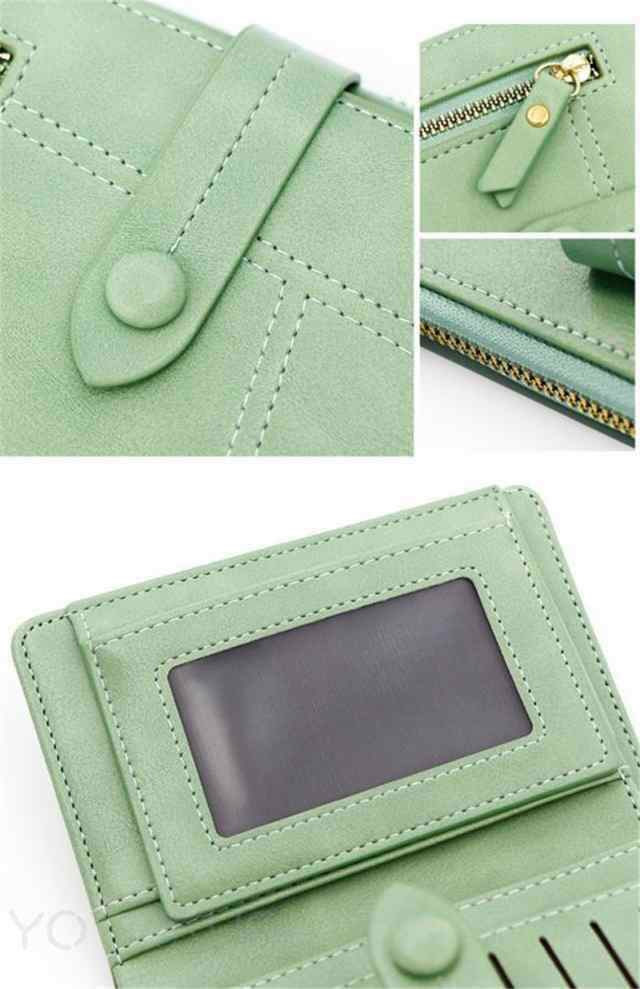 財布 レディース コインケース 二つ折り財布 カードケース 男女兼用 RFID対応 無地 大容量 コンパクト 小銭入れ 可愛い カ