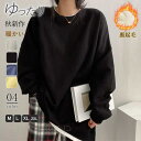 トレーナー レディース 裏起毛 スウェット フェイクレイヤード プルオーバー トップス ゆったり 無地 ジャージ 秋冬 大きいサイ