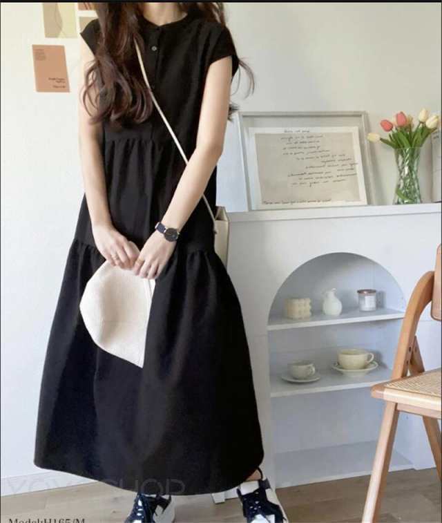 ワンピース レディース クルーネック マキシワンピース ストライプ柄 ノースリーブ ロングワンピース シンプル カジュアル 体型カ