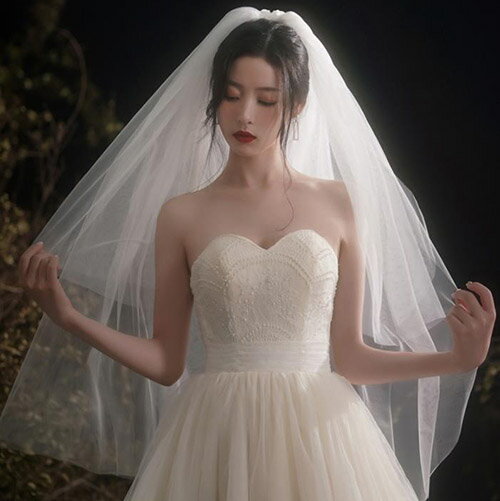 ウェディングベール ショートベール コーム付き ミドルベール 結婚式 ベール 花嫁 ウエディング ブライダル フェイスアップ 前撮り 後撮り 披露宴 結婚式 演奏会 発表会