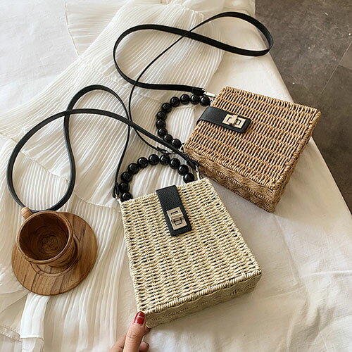 Tote Bag Type - ショルダーバッグ かごバッグ ストローバッグ レディース トートバッグ 草編みバッグ 斜めがけ 手提げバッグ 肩掛け 麦わらバッグ バッグ 通勤 おしゃれ 大人 お出かけ かわいい 旅行 海 ビーチ 夏 リゾート 送料無料