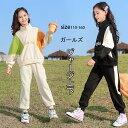 2022 キッズ おしゃれ ジャージ ガールズジャージ セットアップ 子供服 女の子 スウェット 長袖 上下セット 2点セット シンプル 運動着 韓国風 おしゃれ アウター 春夏秋 カジュアル HIPHOP ダンス 衣装 2色 110 120 130 140 150 160 RSNK その1