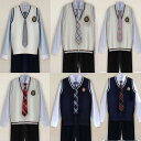 【20種選べる男子制服】卒業式 スーツ 学生服 男の子 5点セット 学校制服 Vネック ニットベスト スクールベスト シャツ バッジ付 ネクタイ付 長ズボン ジュニアスーツ フォーマルスーツ 通学 入学式 お受験 キッズ 七五三 結婚式 発表会 XS-3XL YOYO