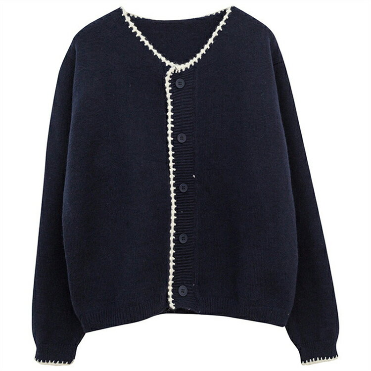 秋冬服 ノーカラー カーディガン レディース ニット カーディガン オフィス トップス アウターインナー 春 秋冬コーデ 羽織り Vネック 長袖 セーター レディース ゆったり 軽量 切り替え シンプル 事務 大きいサイズ 前開き 形態安定 学校 ベージュ/ネイビー/レッド YOYO