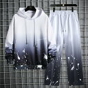 上下セット メンズ ジャージ セットアップ 男性用 おしゃれ スウェットシャツ スウェットパンツ 長袖 春 秋 大きいサイズ ルームウェア 部屋着 ゆったり ジョギング 運動着 ダンス アウトドア シンプル パーカー スウェット 赤/レッド 白/ホワイト ブルー(4)