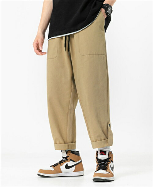 カーゴパンツ メンズ 作業用パンツ メンズ チノパン パンツ 大きいサイズ テーパードパンツ 夏 秋 服 涼しい ゆったり ボトムス ズボン メンズファッション カラーパンツ 送料無料 リラックス M L LL 3L 4L 黒/ブラック 緑/グリーン カーキ