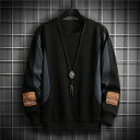 メンズ トレーナー おしゃれ 春秋 長袖 tシャツ プルオーバー トレーナー メンズ ブランド トップス 大きい サイズ 人気 ロングtシャツ メンズ ブランド...
