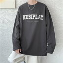 メンズ トレーナー おしゃれ 春秋 長袖 tシャツ プルオーバー トレーナー メンズ ブランド トップス 大きい サイズ 人気 ロングtシャツ メンズ ブランド...