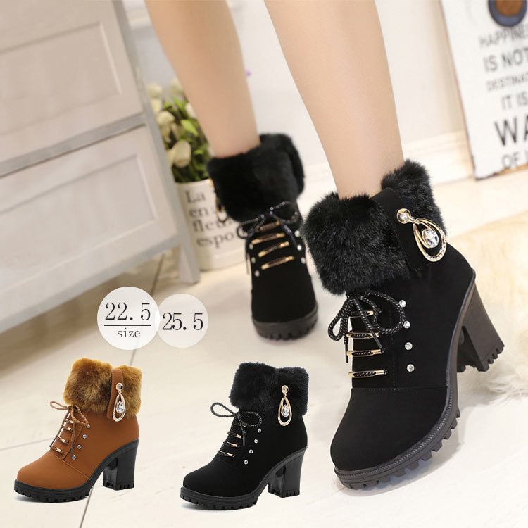 スノーブーツ レディース ムートンブーツ ブーツレディース サイドゴアブーツ ワークブーツ 防滑 撥水 防寒 靴 滑らない あったか ムートン もこもこ シンプ...