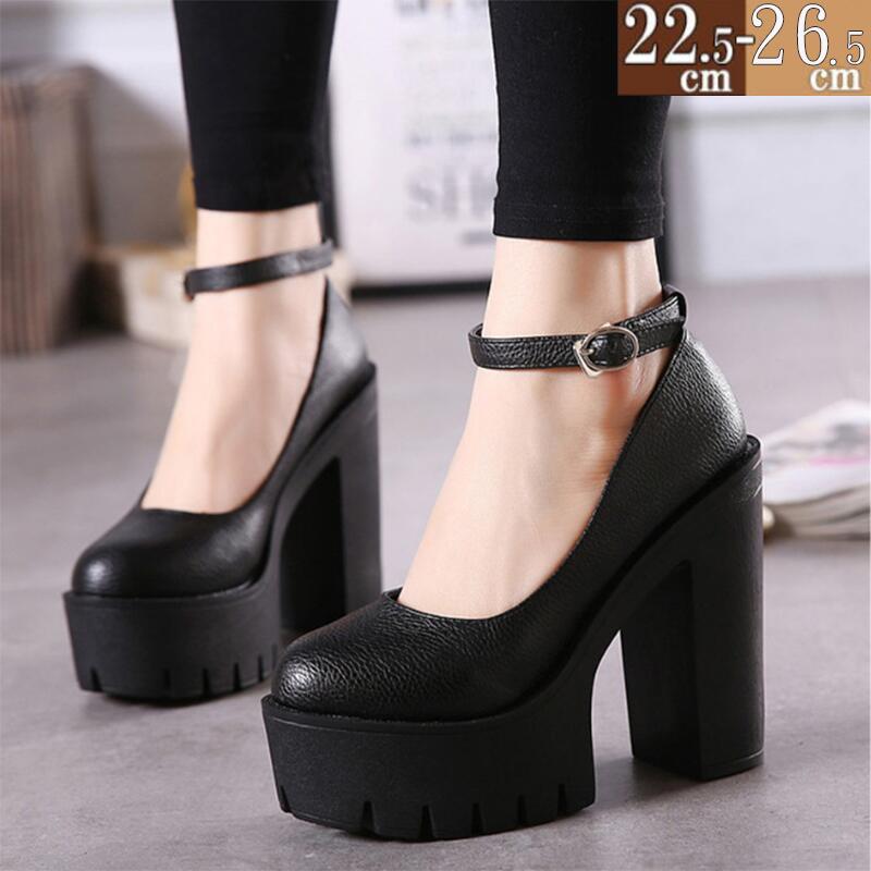 送料無料 パンプス 幅広 足幅 広い 甲高 靴 痛くない ラウンドトゥ チャンキー14cm14センチヒール イエロー つま先 ハイヒール パンプス幅広 甲高幅広...