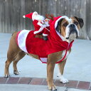 ドッグウエア クリスマス 犬服 小型犬 ペット服 サンタ コスプレ 中型犬 犬用 猫用 コスチューム 厚手 フード付き 冬物 胴輪 ペット用品 ドッグ服 その1