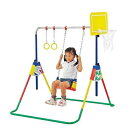 「5/1〜6限定先着で最大2000円OFFクーポン」鉄棒ブランコ ポップンロール 幅139×高さ142×奥行き133cm 4段階調整 鉄棒・ブランコ・吊り輪・バ...