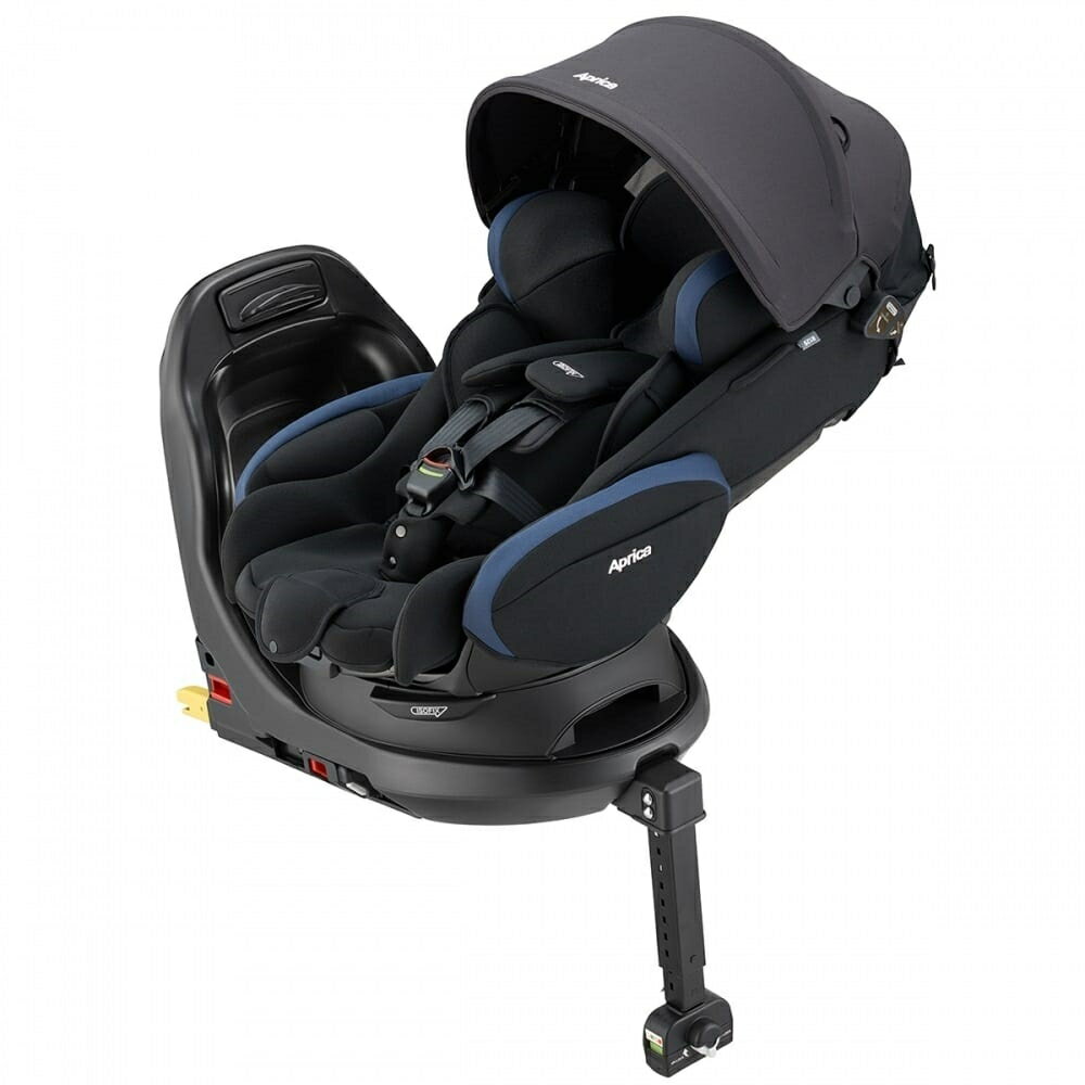 Aprica アップリカ フラディア プラス プレミアム (ネイビーブラック 限定カラー) チャイルドシート ISOFIX固定 R129適合 回転ベッド型 フルリクライニング 新生児〜4歳頃まで ベビーザらス限定