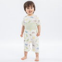 「5/1〜6限定先着で最大2000円OFFクーポン」半袖腹巻付きパジャマ 鹿の子天竺 恐竜柄 ベビーザらス限定