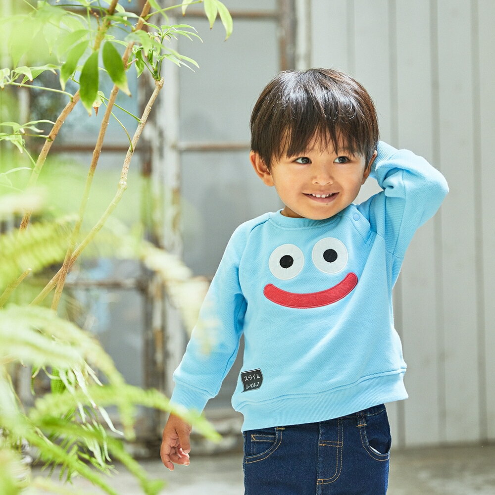 ドラクエベビー＆キッズ スウェットシャツ スライム(ブルー×95cm)のサムネイル