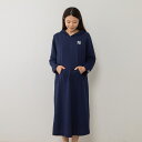 「6/1〜6限定先着で最大2000円OFFクーポン」MLB 長袖フード付きワンピース ヤンキース(ネイビー×M-L)