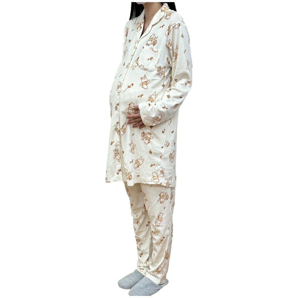 Disney 長袖パジャマ ストレッチベロア くまのプーさん