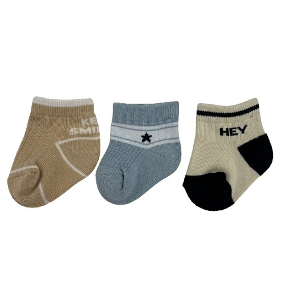 「5日　先着で最大1000円OFFクーポン」ベビーザらス限定　3P編地ロゴクルーソックス