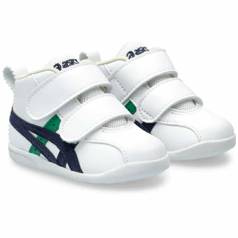 アシックス スクスク アミュレファースト SL(ホワイト/ネイビー×12.0cm)