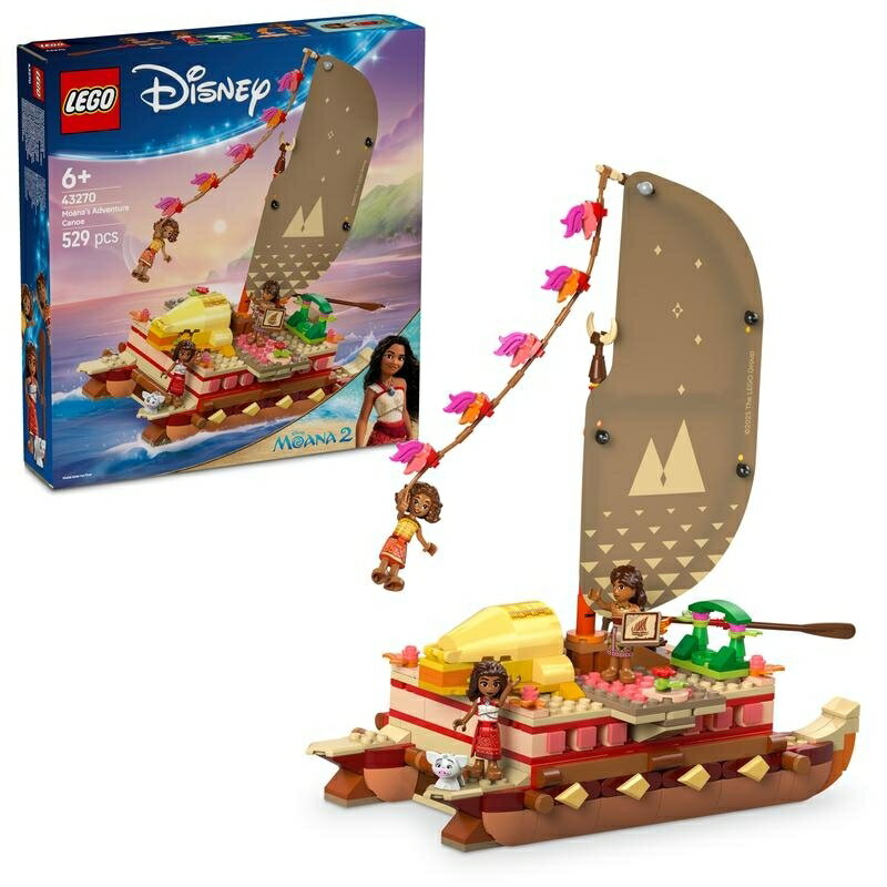 【オンライン限定価格】レゴ LEGO ディズニープリンセス モアナのカヌー・アドベンチャー 43270｜誕生日 プレゼント ブロック 知育 誕生日 6歳 7歳 8歳 9歳 ディズニー グッズ ごっこ遊び モアナと伝説の海のサムネイル
