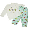 「5/1〜6限定先着で最大2000円OFFクーポン」クレヨンしんちゃん 長袖パジャマ 総柄パンツ グリーン×90cm ベビーザらス限定