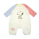 SNOOPY スヌーピー 長袖前開きプレオール クレイジー配色 ホワイト×80cm ベビーザらス限定 ベビー服 赤ちゃん 男の子 女の子 ユニセックス(4)