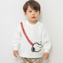 「5/30~6/1までエントリでP11倍」SNOOPY スヌーピー トレーナー ポシェット風アップリケ ナチュラル×80cm ベビーザらス限定