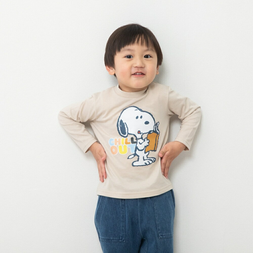 SNOOPY スヌーピー デイリーTシャツ 天竺 スヌーピー ベージュ×95cm ベビーザらス限定