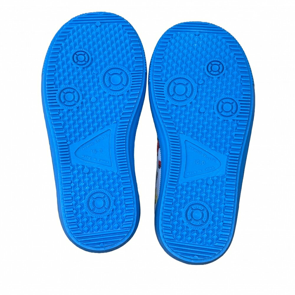 働くクルマ 総柄 上履き ブルーx17cm ベビーザらス限定