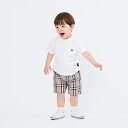 「5/1〜6限定先着で最大2000円OFFクーポン」POLO BCS チェックハーフパンツ ベージュ 80cm