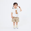 「5/1〜6限定先着で最大2000円OFFクーポン」POLO BCS ロゴクマ総柄ハーフパンツ ベージュ 90cm