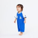 MLB スタジャン風ロンパース ドジャース 80cm