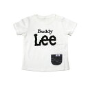 「5/1〜6限定先着で最大2000円OFFクーポン」BUDDYLEE 半袖Tシャツ ポケット付き シンプルロゴ ホワイト 90cm