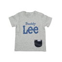 「5/1〜6限定先着で最大2000円OFFクーポン」BUDDYLEE 半袖Tシャツ ポケット付き シンプルロゴ グレー 90cm