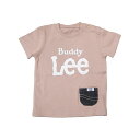 「5/1〜6限定先着で最大2000円OFFクーポン」BUDDYLEE 半袖Tシャツ ポケット付き シンプルロゴ ピンク 90cm