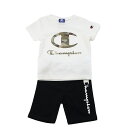 「5/1〜6限定先着で最大2000円OFFクーポン」Champion チャンピオン 半袖Tシャツスーツ ホワイト 80cm