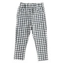「5/1〜6限定先着で最大2000円OFFクーポン」COJIKA 10分丈デイリーパンツ ギンガム格子 ミニ裏毛 グレー 80cm