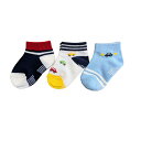 「5/1〜6限定先着で最大2000円OFFクーポン」3Pショートソックス クルマ 9-15cm