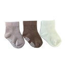 「5/1〜6限定先着で最大2000円OFFクーポン」3P針抜きロークルーソックス 9-15cm