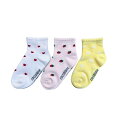 「5/1〜6限定先着で最大2000円OFFクーポン」3Pロークルーソックス ハート 13-18cm
