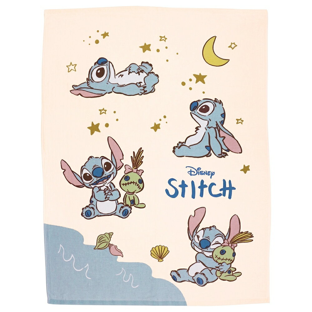 Disney スティッチ 表ガーゼタオルケット 85×115cm