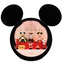 「5/9〜16限定先着で最大3000円OFFクーポン」【雛人形】【限定】ディズニー ミッキー&ミニー丸形ケース 親王 ケース飾り 黒 (322529) かわいい...